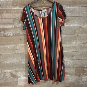 Striped Multicolor Women's Dress